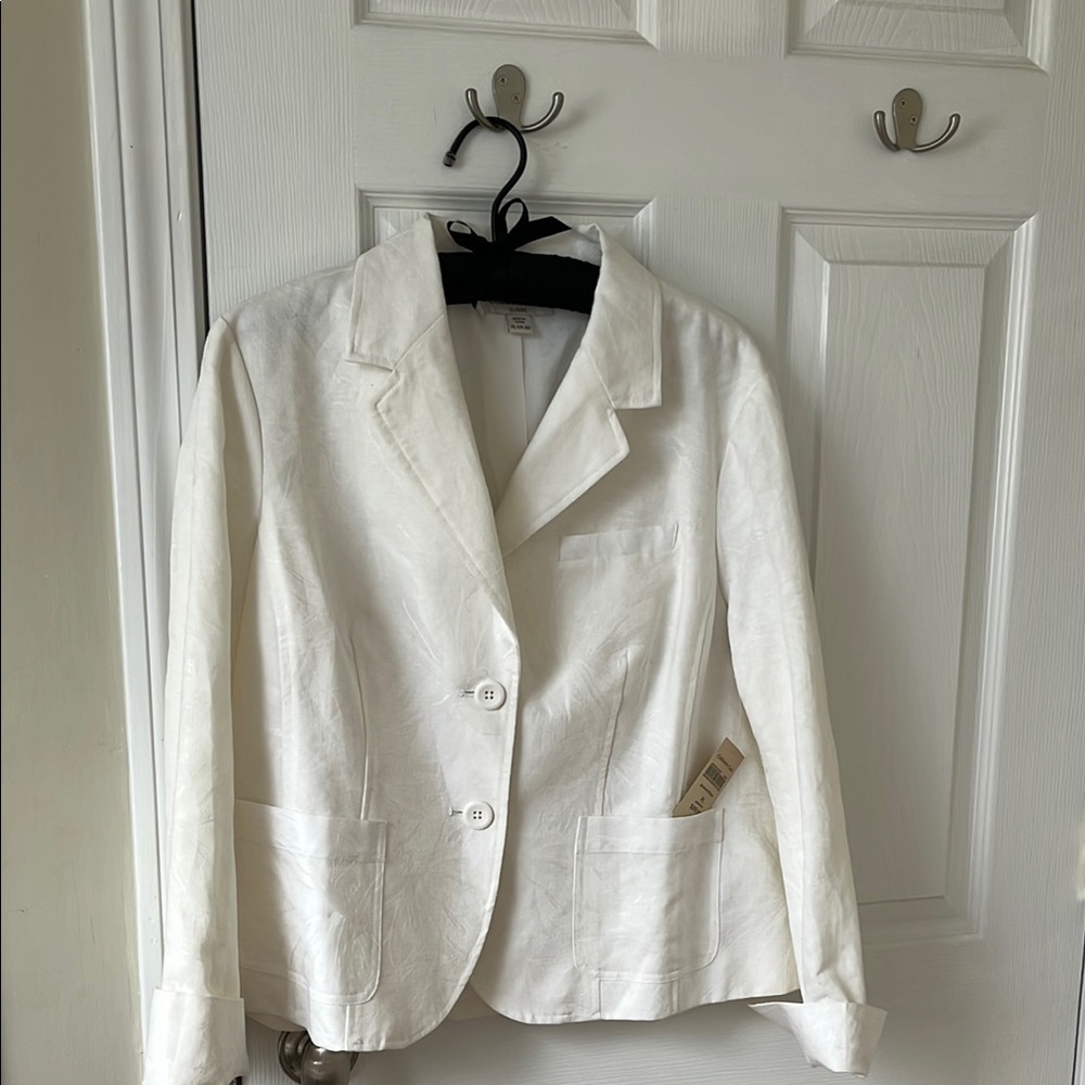 Coldwater Creek White Blazer Structured Suit Jacket